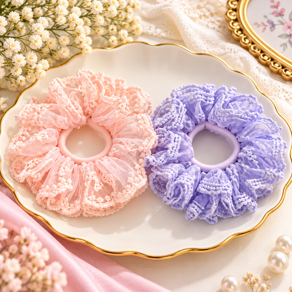 Cute Korean Style Ponytail & Bun Hair Accessories (Combo)