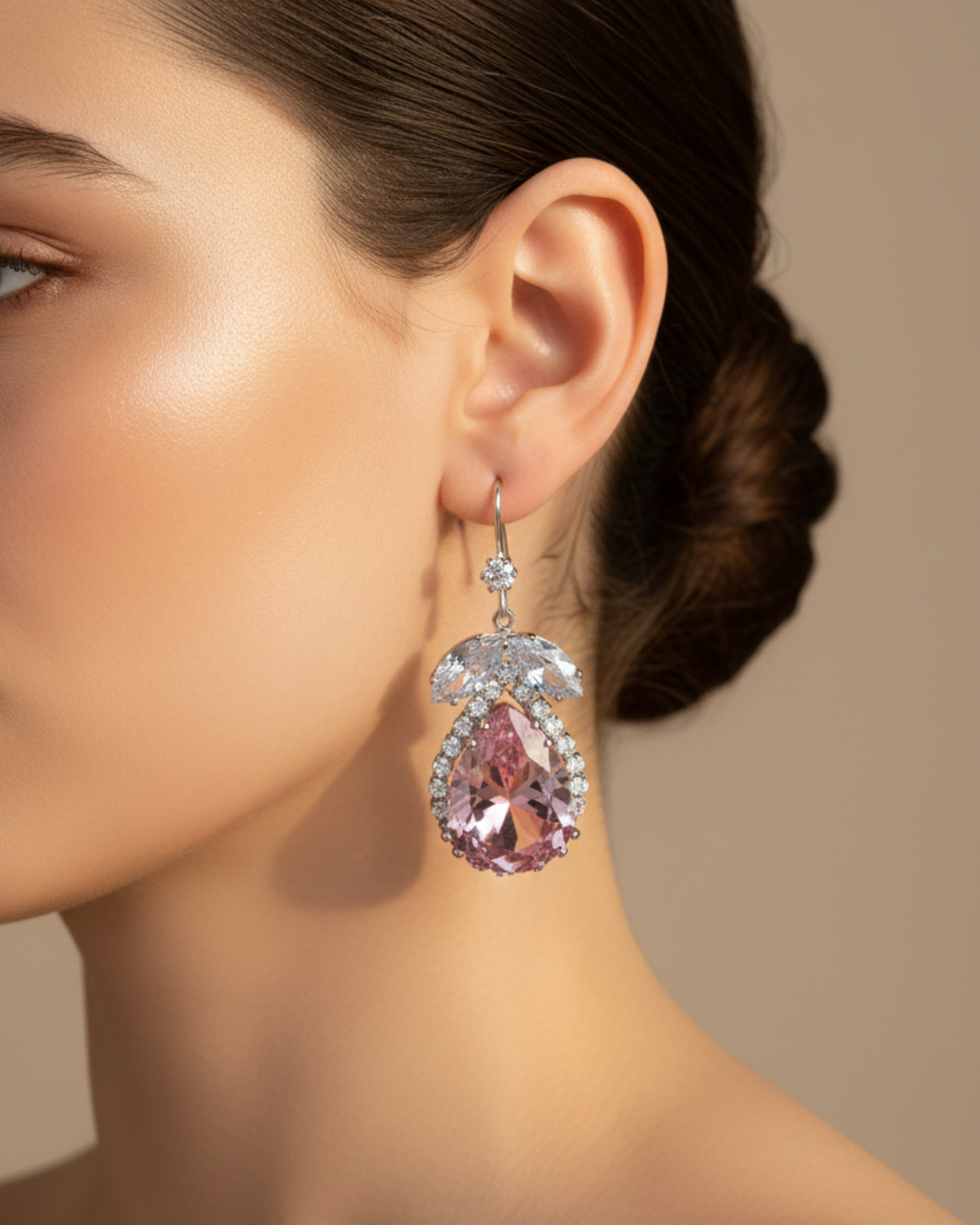 Aurelia pink petal earrings