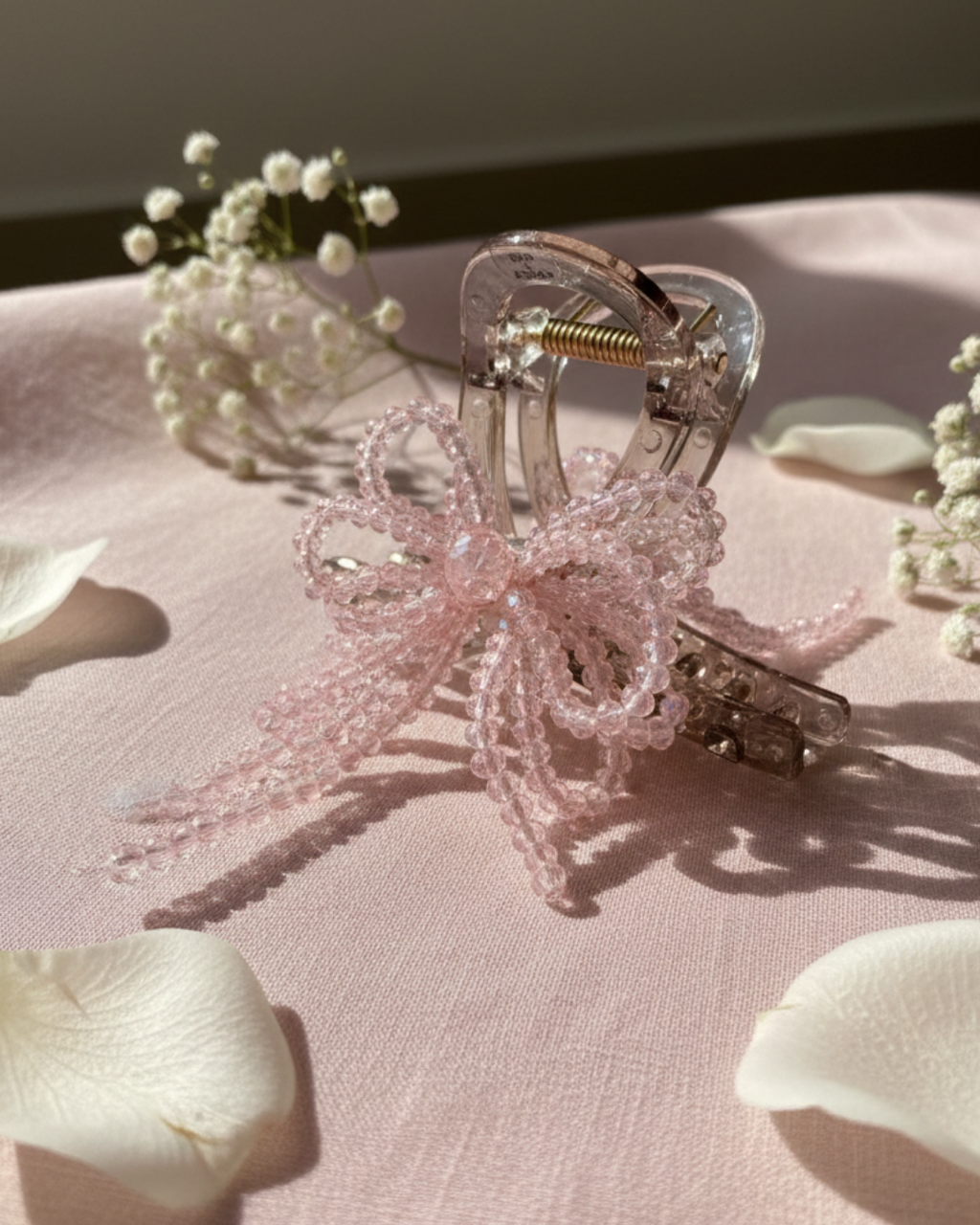 Blush Quartz Luxe Claw Clip