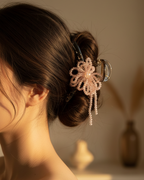 Blush Quartz Luxe Claw Clip