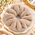 Premium Fluffy Faux Fur Hair Scrunchies for Women (Assorted Colours)