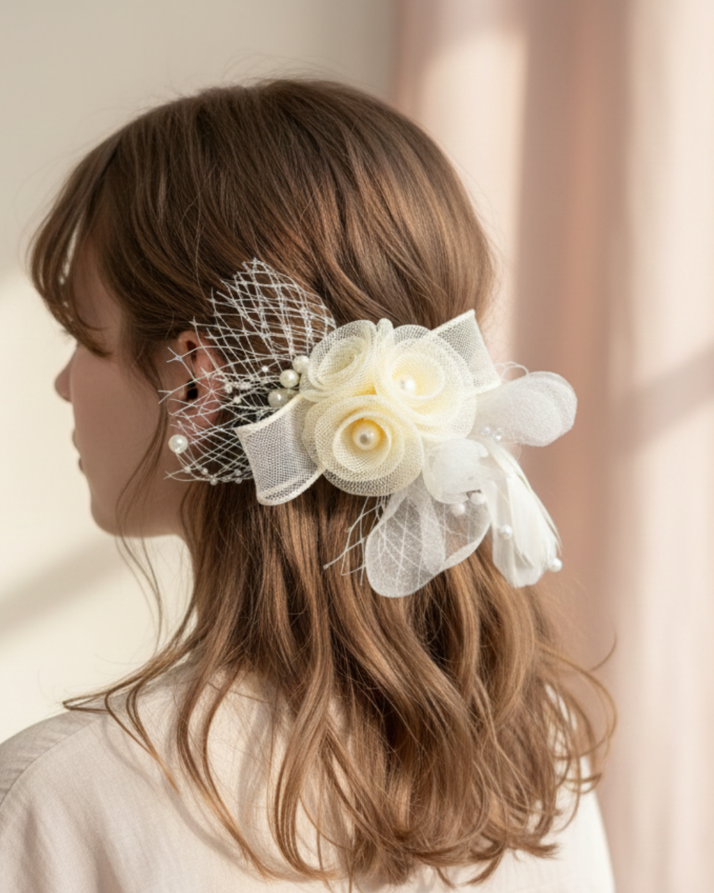 Milky pearl Aura Hair Clip