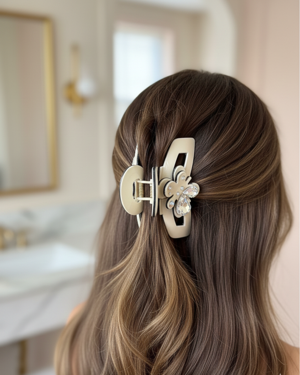 White Sugar Claw Clip