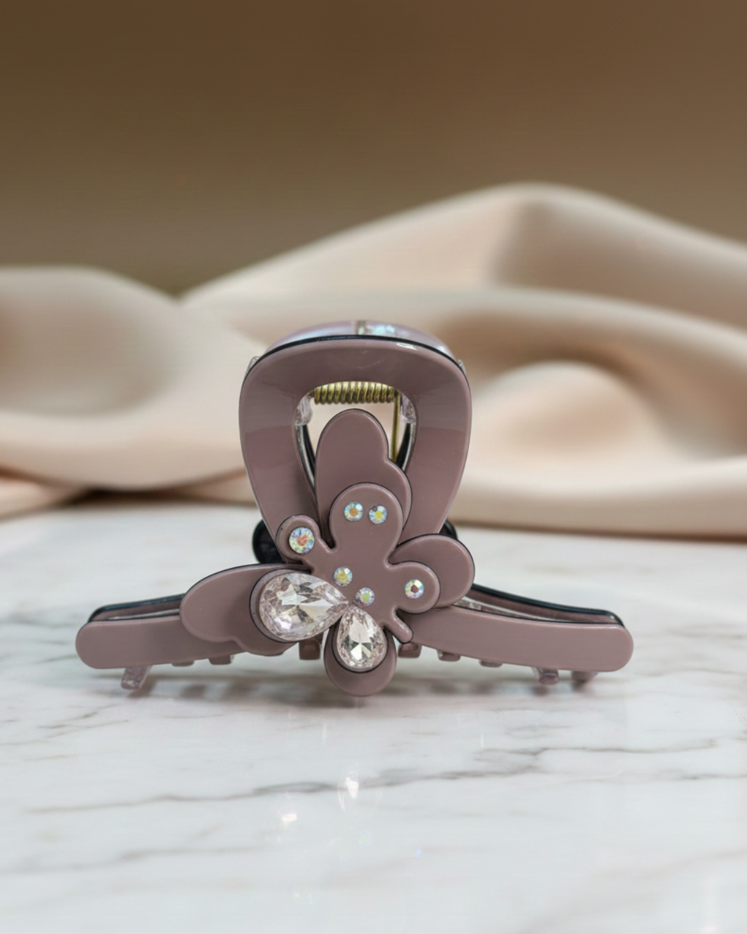 Peach Puff Hair Claw