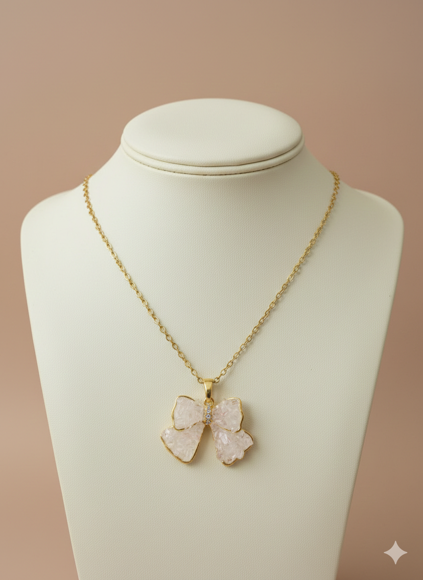 Rose Quartz Blossom Necklace