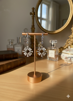 Elegant Silver-Tone Bridal Drop Jewelry