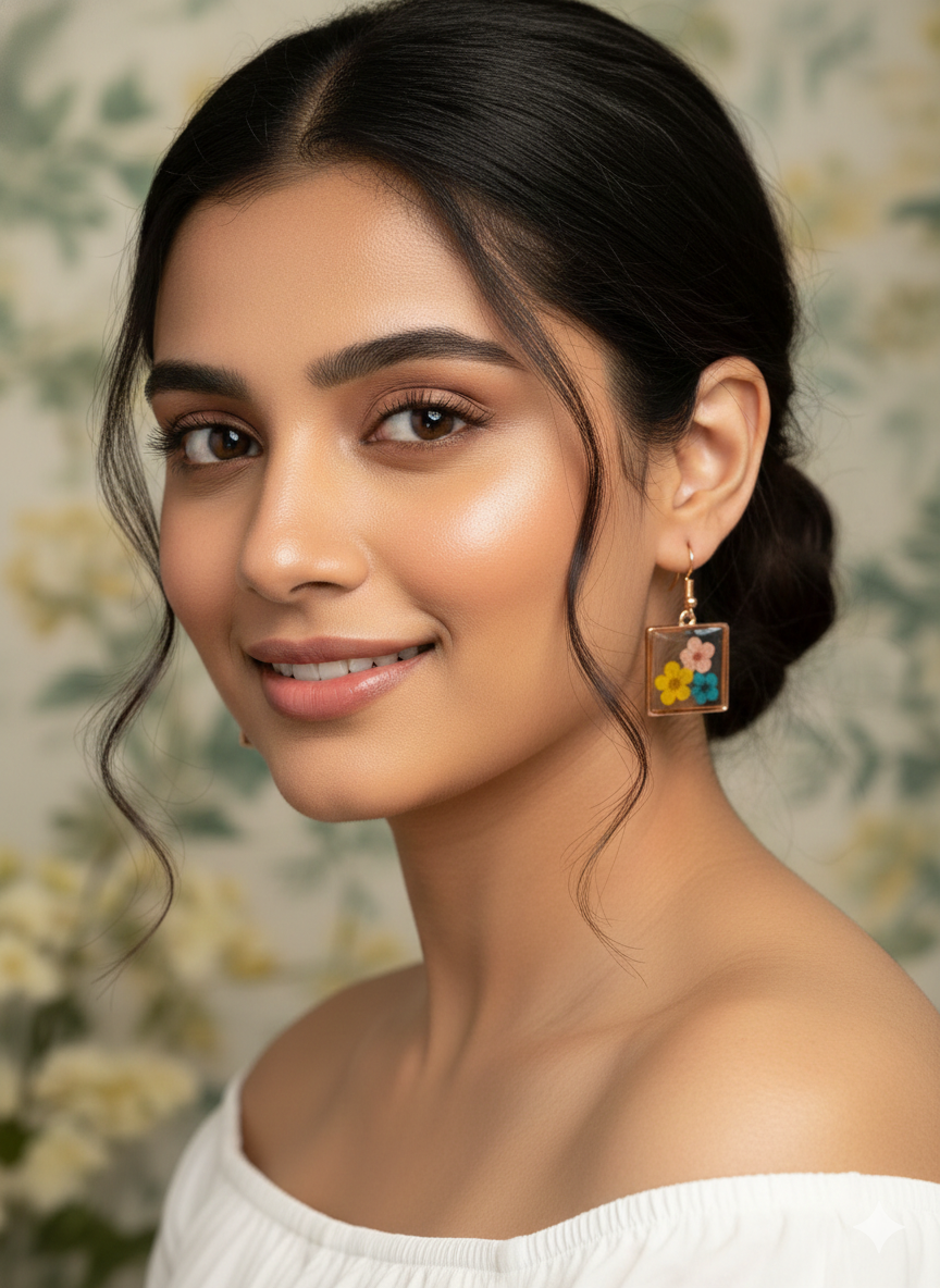 Real Pressed Multi-Color Blooms Dangler