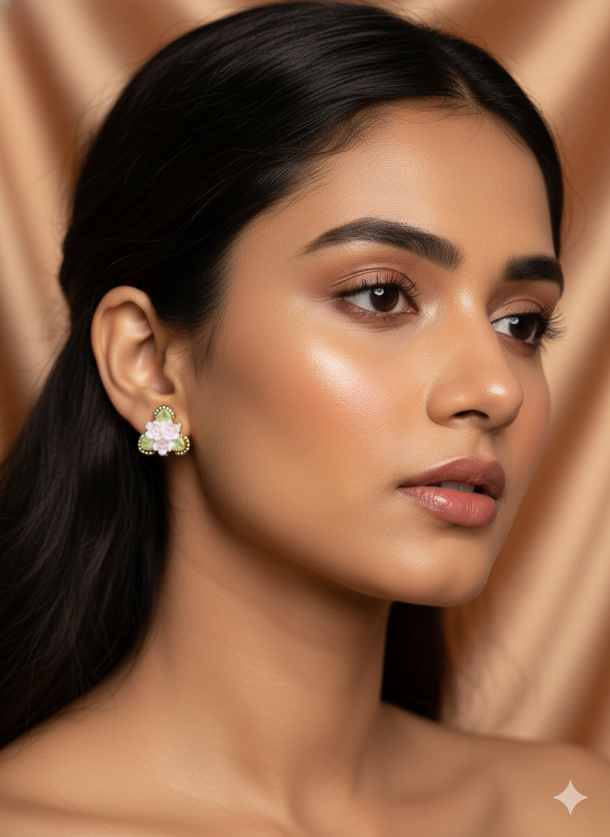 Elegant Flower Earring Tops