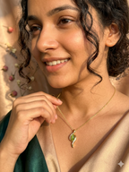 Emerald Green Marquise Pendant Necklace