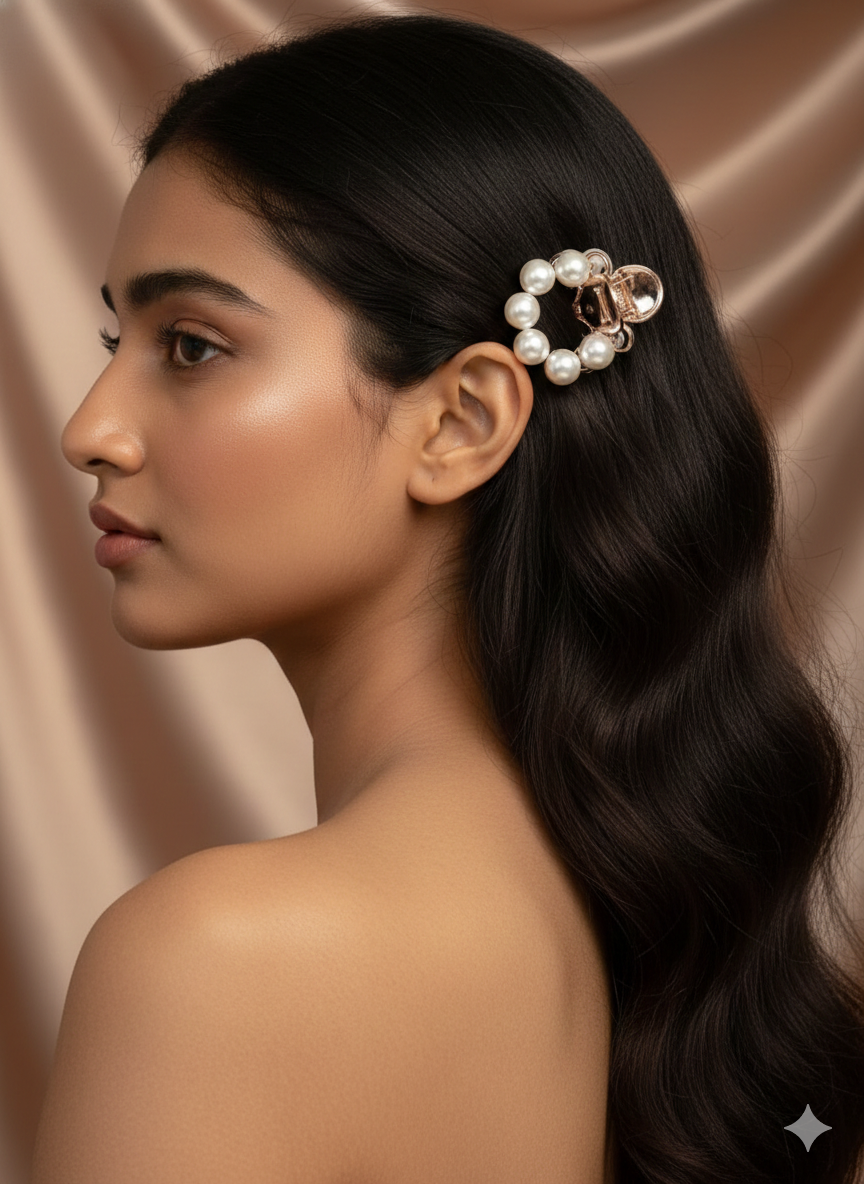 Pearl Circle Hair Claw