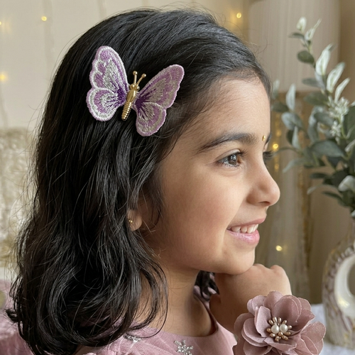 Butterfly Hair Clips -  Net Wing Kids Hair Accessories Combo (2 pcs)