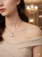 Royal Pearl Sunburst Pendant