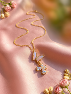 Ethereal Butterfly & Flower Dual Pendant