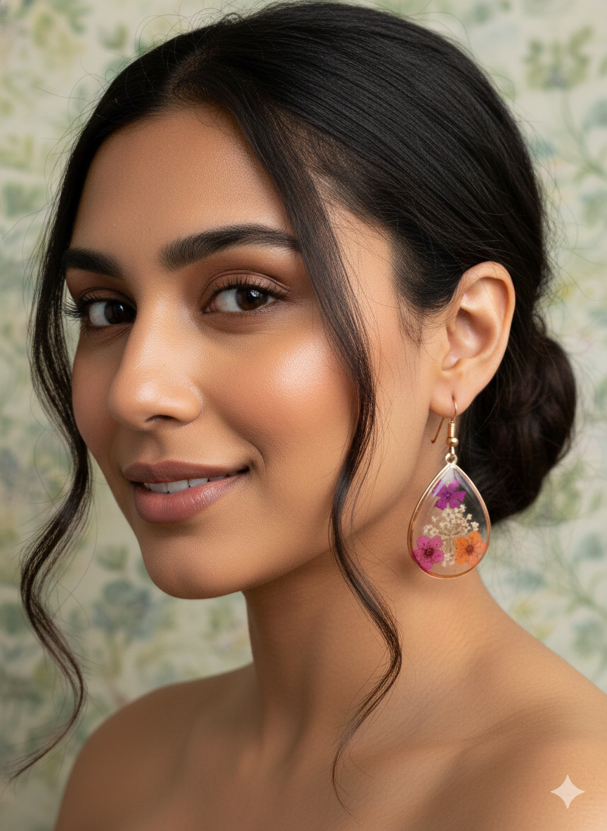 Rimmed Botanical Dangle Jewelry