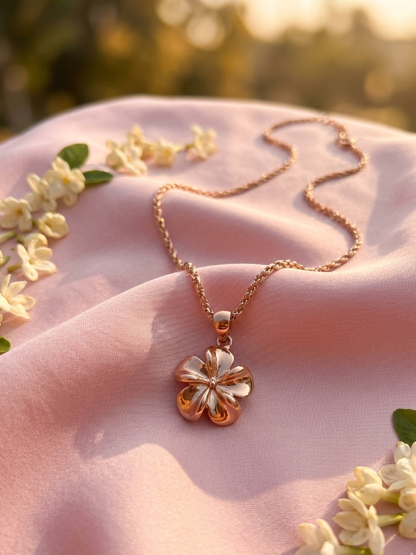 Flower Pendant Necklace for Women & Girls