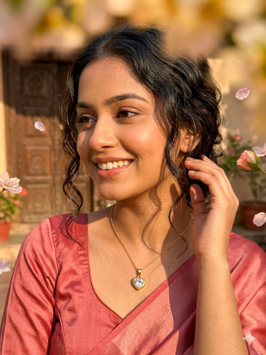Heart Crystal Pendant Necklace