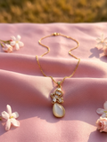 Butterfly Crystal Drop Pendant Necklace for Women & Girls