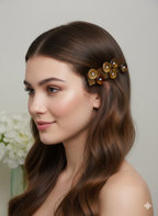 Crystal Enamel Leaf Clip