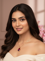 Teardrop Stone Pendant Necklace