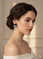 Tri-Color Crystal Cluster Studs