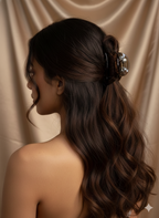 Luxury Glossy Oval Resin Hair Claw