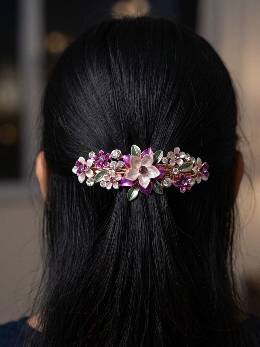 Premium Gold Finish Designer Hair Clip | Party, Wedding & Festive Wear Hair Accessory