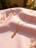 Gold Plated Spiral Pendant Necklace with Crystal for Women & Girls