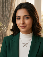 Elegant Silver Plated Bow Pendant Necklace with Crystal Stones