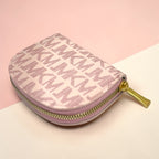 3 Pcs Women’s Pink Wallet Set – Card Holder, Coin Purse & Zip Pouch Combo