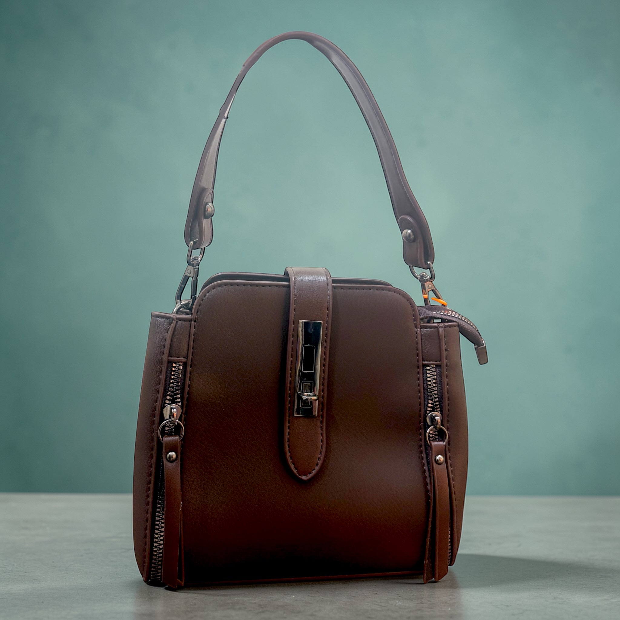 Premium Brown Leather Sling Bag for Women