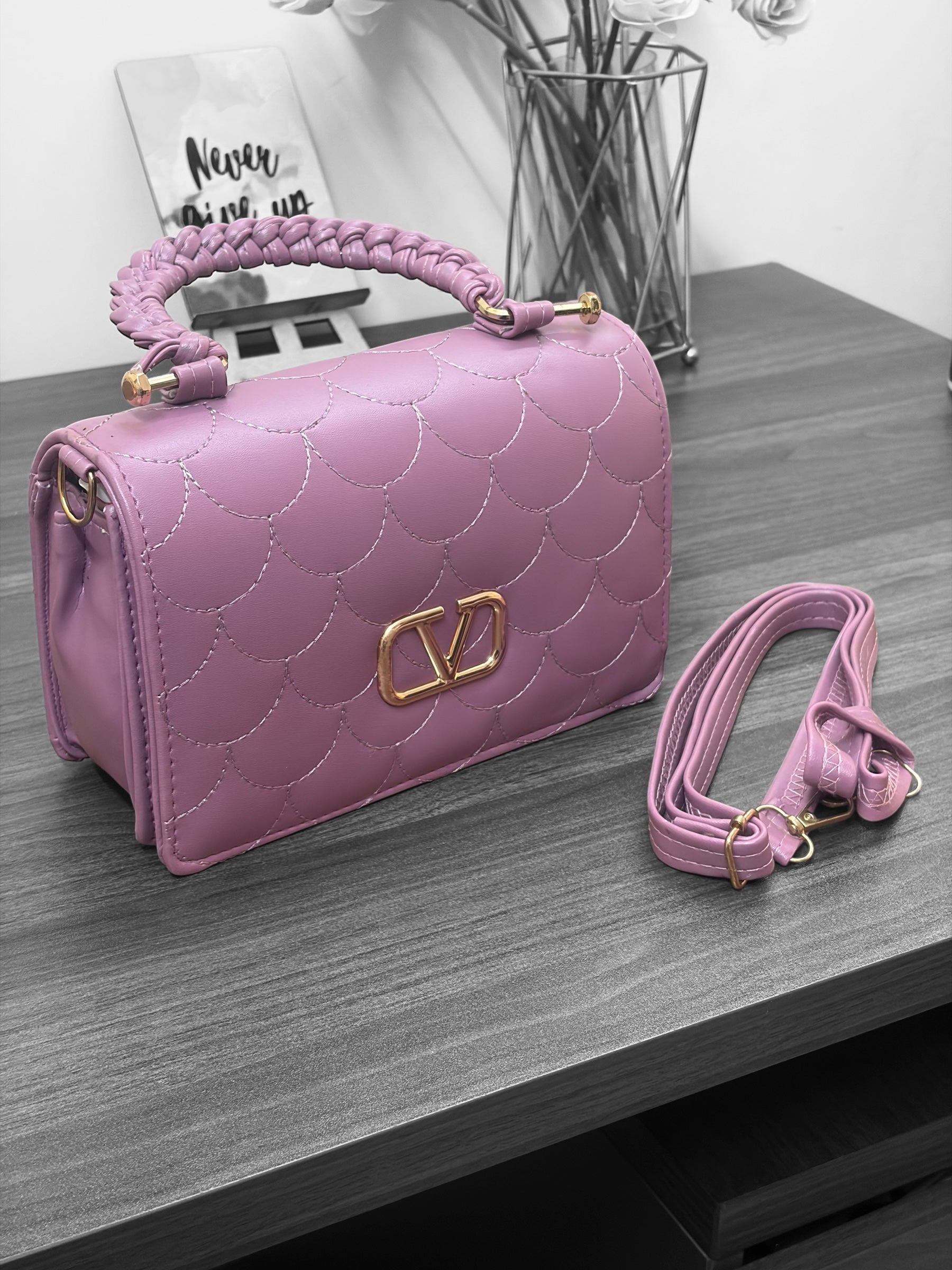Premium Pink Leather Sling Bag for Women