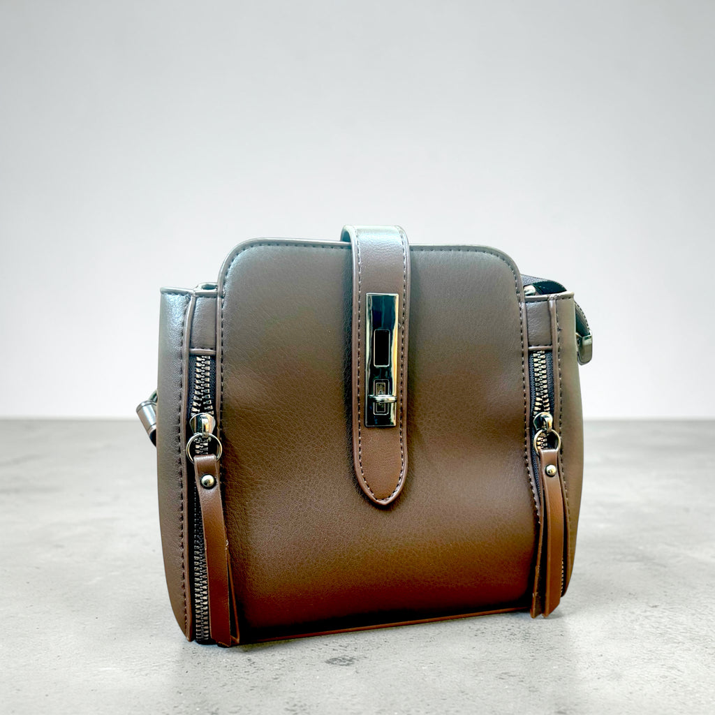 Premium Brown Leather Sling Bag for Women