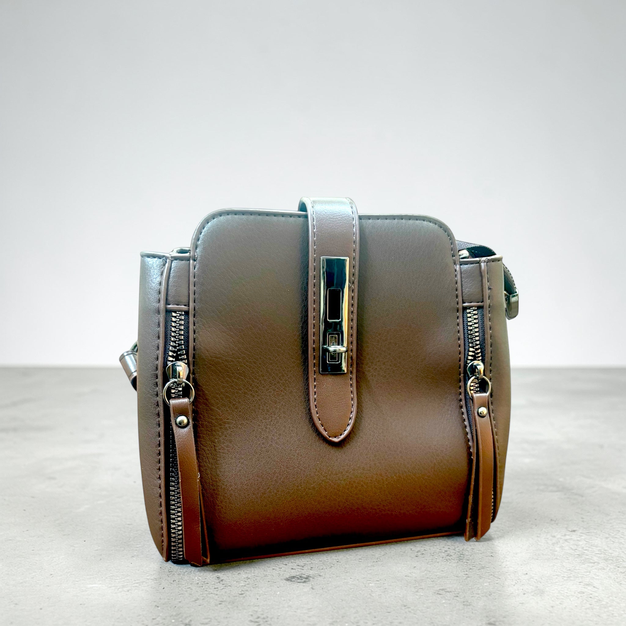 Premium Brown Leather Sling Bag for Women