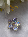 Sparkling Rhinestone Floral Hair Clutcher(Gold/Silver Finish)