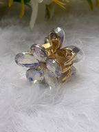 Sparkling Rhinestone Floral Hair Clutcher(Gold/Silver Finish)