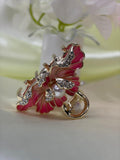 Vintage Gold-Tone Floral Hair Claw Clip