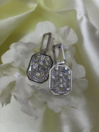 Crystal Drop Earrings – Sleek Silver