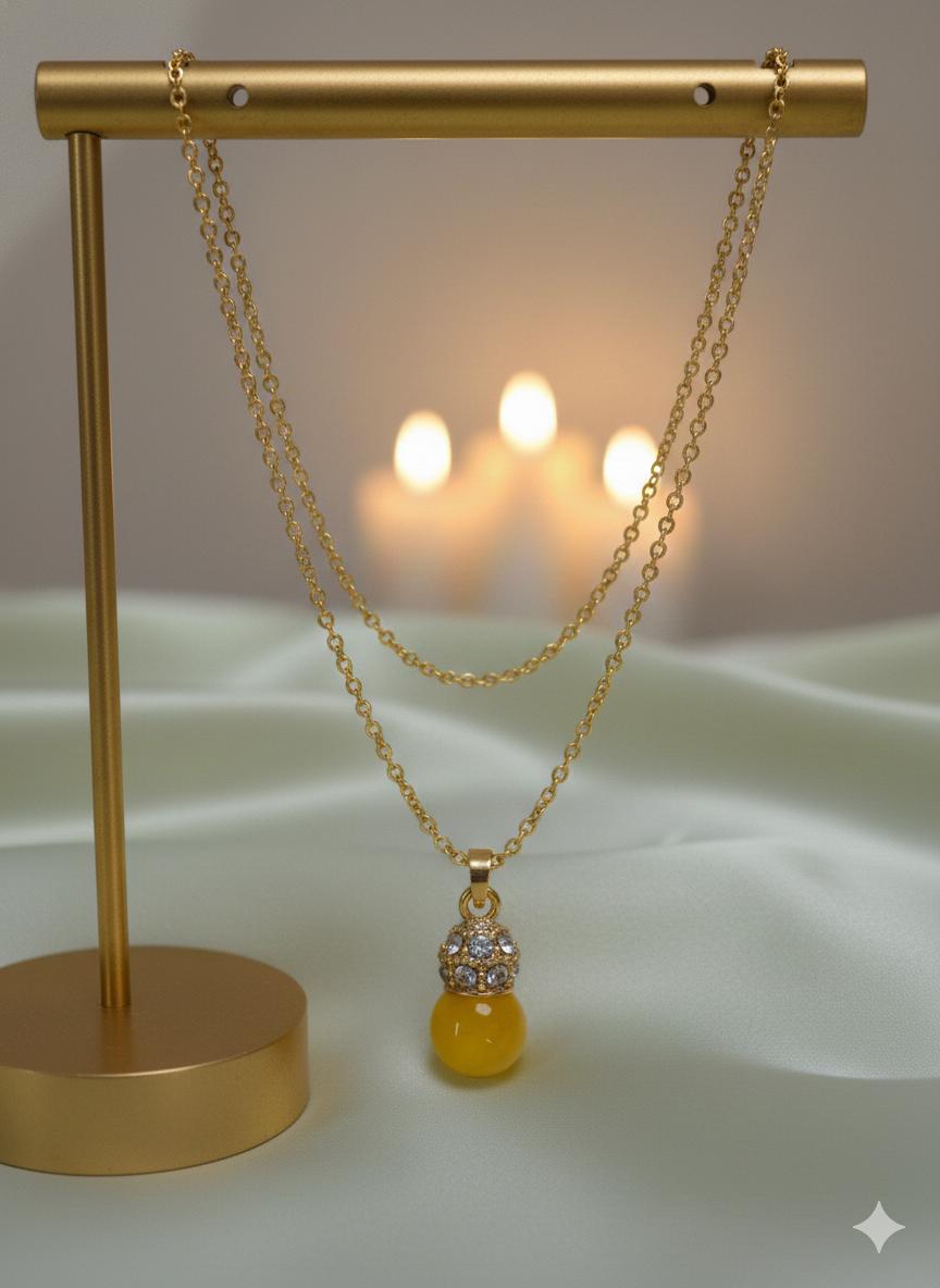 Golden Radiance Orb Pendant