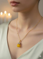 Golden Radiance Orb Pendant