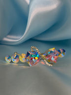 Iridescent Crystal Bow Hair Clip