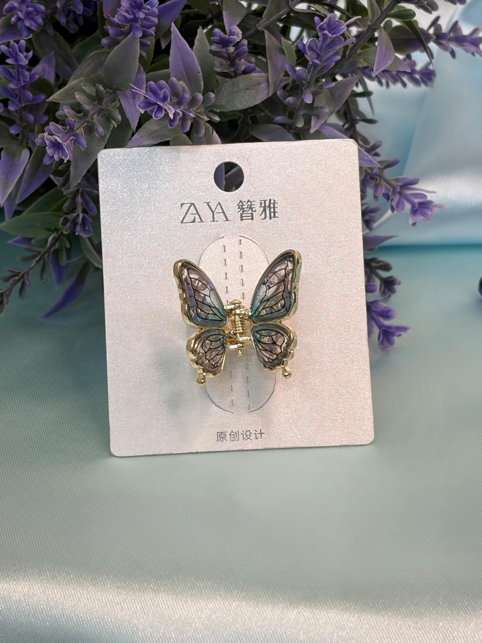 Iridescent Butterfly Hair Claw Clip
