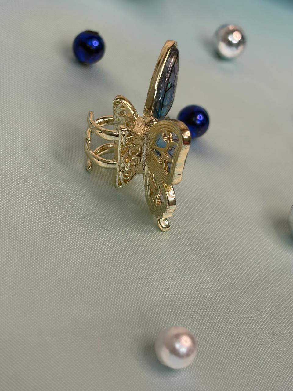 Iridescent Butterfly Hair Claw Clip