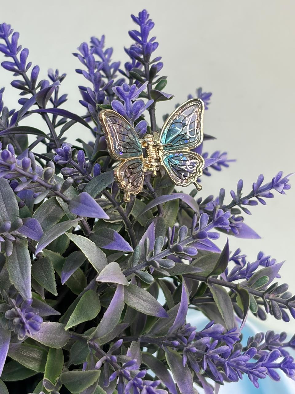 Iridescent Butterfly Hair Claw Clip