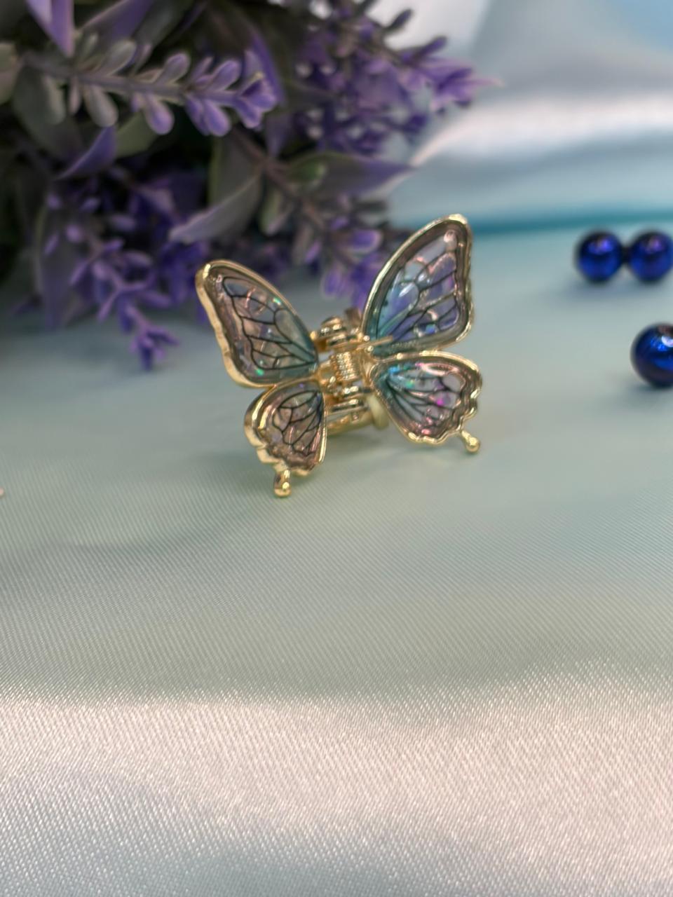 Iridescent Butterfly Hair Claw Clip