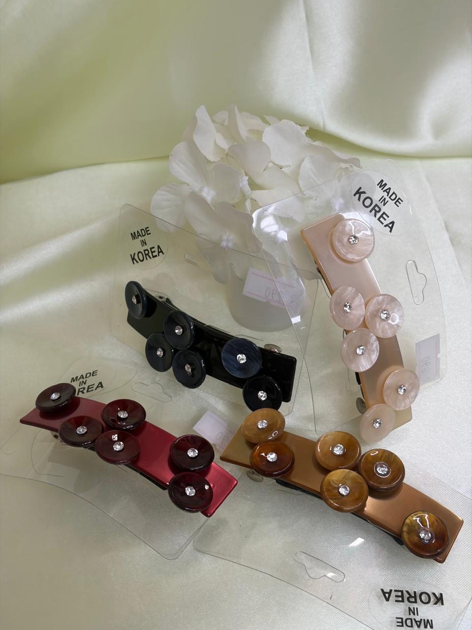 Crystal Enamel Leaf Clip