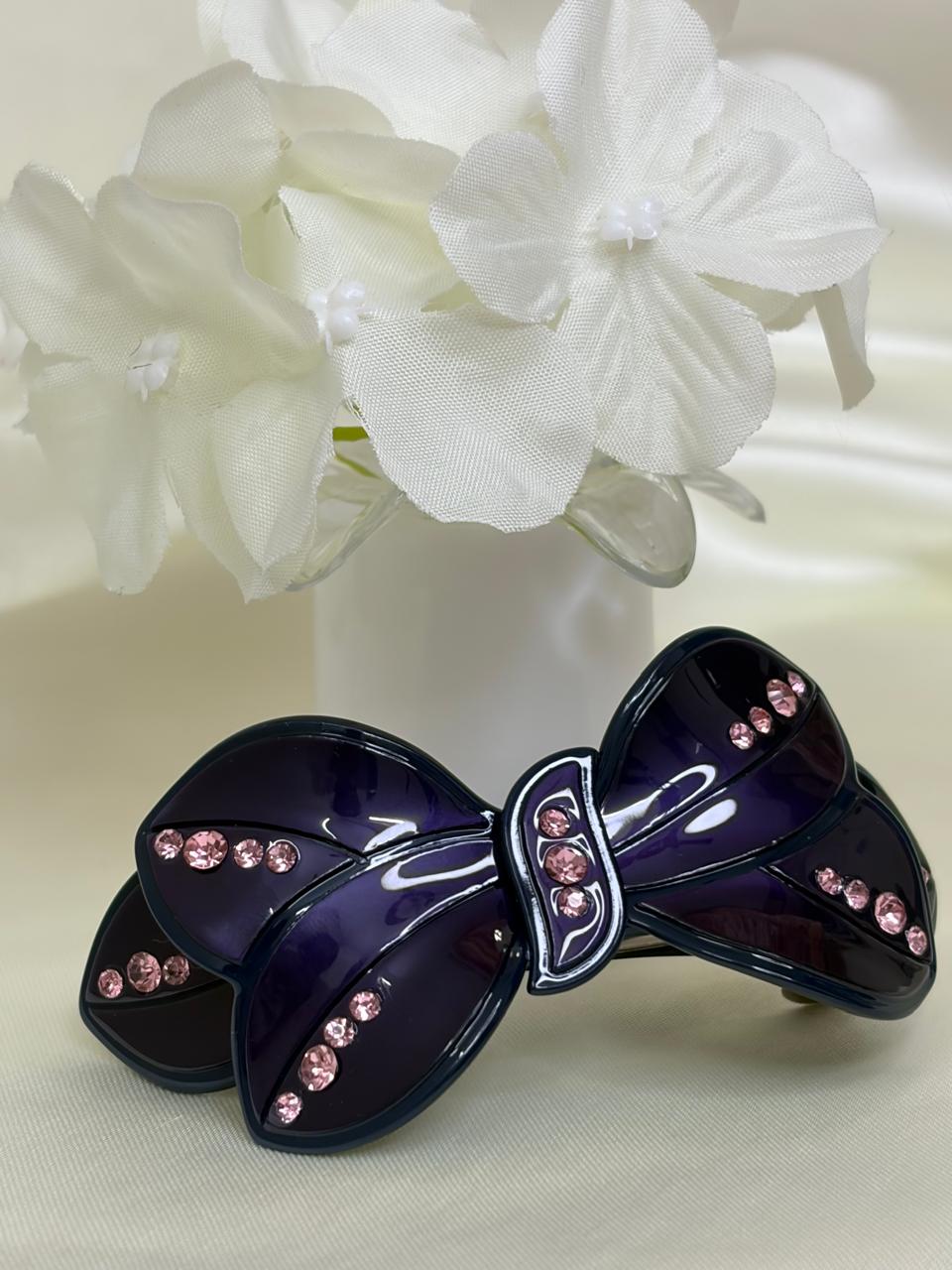 Crystal Ribbon Barrette