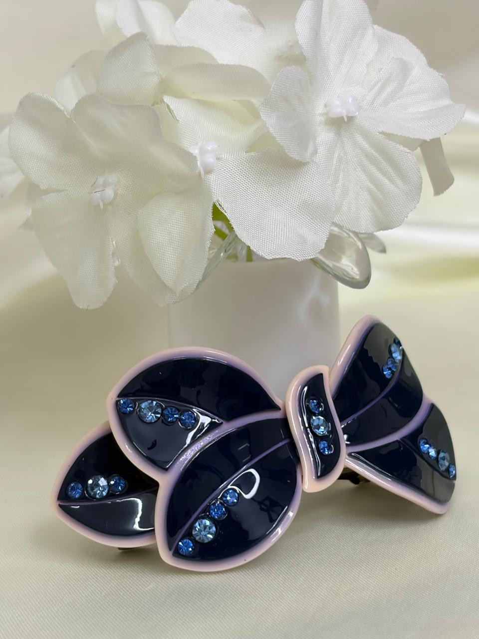 Crystal Ribbon Barrette