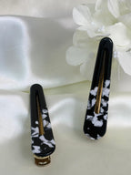 Azure Marble Barrettes