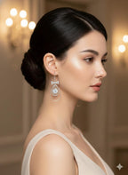 Silver Teardrop S-Hook Earrings