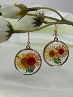 Sunflower Resin Drop Earrings